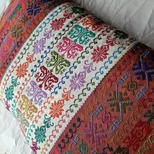 Vintage Embroidered Pillow Cross stitch